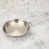 Tri-ply Stainless Steel Fry Pan | Premium Non-Stick Skillet, 3-Layer Construction, Gas & Induction Compatible
