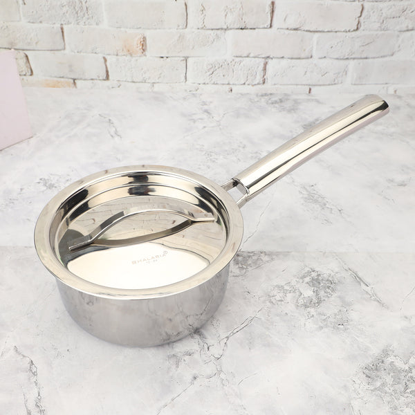 Tri-ply Stainless Steel Sauce Pan with Lid | 100% Food Grade, Toxin-Free, Even Heat Distribution