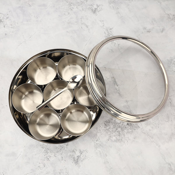 Premium Stainless Steel Masala Dabba 13 | Rust-Free, Toxin-Free, Mirror Finish