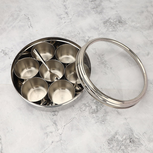 Premium Stainless Steel Masala Dabba 12 | Rust-Free, Toxin-Free, Mirror Finish