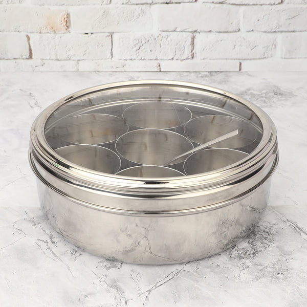 Premium Stainless Steel Masala Dabba 13 | Rust-Free, Toxin-Free, Mirror Finish