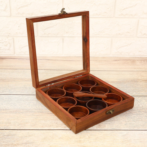 Wooden Spice Box