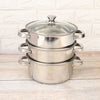 Multi-Purpose Stainless Steel Ramson Steamer Pot 3 Tier with Lid | Healthy Steam Cooking