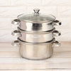 Multi-Purpose Stainless Steel IV Steamer Pot 3 Tier | Healthy Steam Cooking