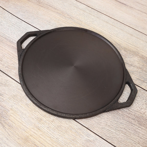 Pre-Seasoned Cast Iron Edge Tawa – Chemical-Free, Traditional Cooking, Long-Lasting Build