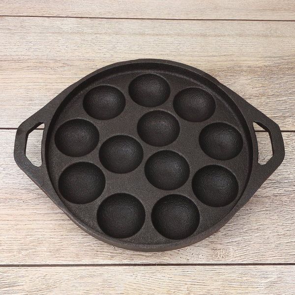 Pre-Seasoned Cast iron Paniyaram Pan – Chemical-Free, Traditional Cooking, Long-Lasting Build