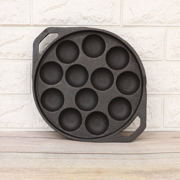 Pre-Seasoned Cast iron Paniyaram Pan – Chemical-Free, Traditional Cooking, Long-Lasting Build