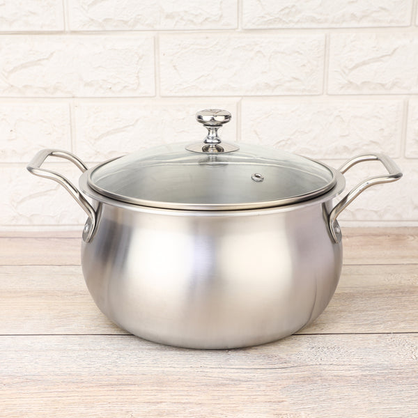 Stainless Steel Biriyani Pot | Heavy-Duty Cookware for Dum Biryani & One-Pot Meals, Tri-ply Base