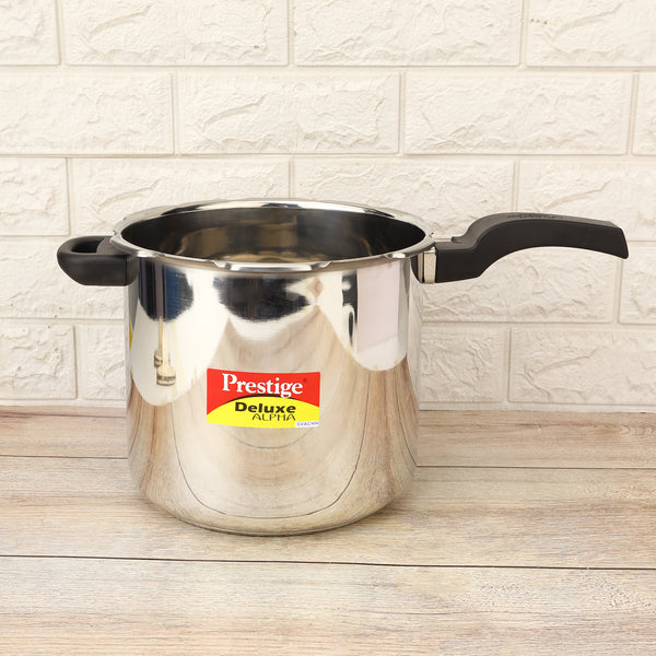 Premium Stainless Steel Cooker Deluxe Plus | Rust-Free, Toxin-Free, Mirror Finish, Gas & Induction Friendly