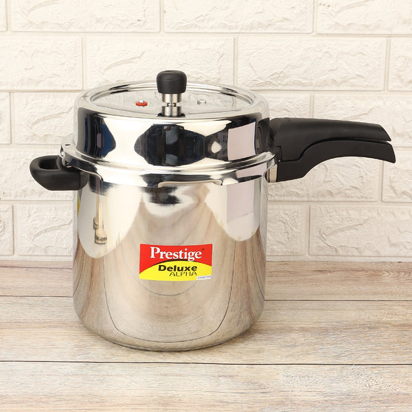 Premium Stainless Steel Cooker Deluxe Plus | Rust-Free, Toxin-Free, Mirror Finish, Gas & Induction Friendly