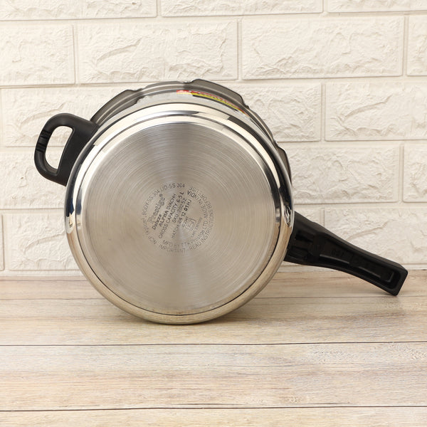 Premium Stainless Steel Cooker Deluxe Plus | Rust-Free, Toxin-Free, Mirror Finish, Gas & Induction Friendly