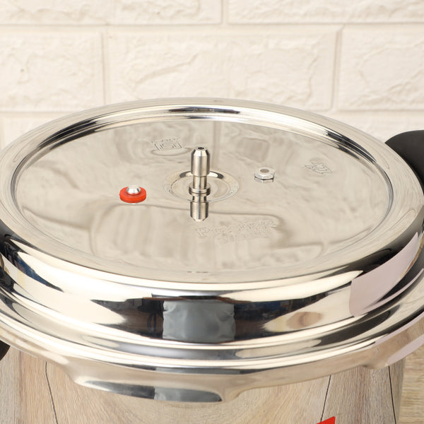 Premium Stainless Steel Cooker Deluxe Plus | Rust-Free, Toxin-Free, Mirror Finish, Gas & Induction Friendly