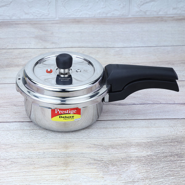 Premium Stainless Steel Cooker Deluxe Plus | Rust-Free, Toxin-Free, Mirror Finish, Gas & Induction Friendly