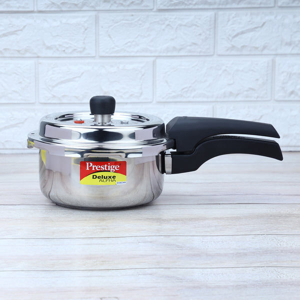 Premium Stainless Steel Cooker Deluxe Plus | Rust-Free, Toxin-Free, Mirror Finish, Gas & Induction Friendly