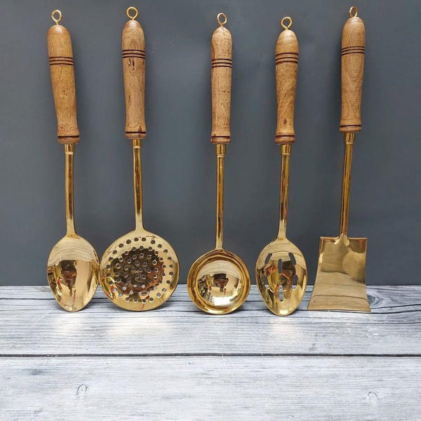 Brass spoons and ladles