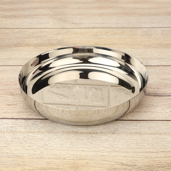 Premium Stainless Steel Apple Plate 8 - Set of 2 pieces | Rust-Free, Toxin-Free, Mirror Finish