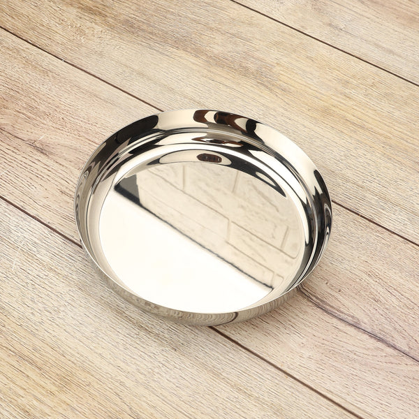 Premium Stainless Steel Apple Plate 8 - Set of 2 pieces | Rust-Free, Toxin-Free, Mirror Finish