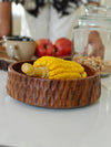 Wooden bowl 7" |carved cutter design |Sheesham wood