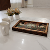 Peacock Rectangle Wooden Tray|Resin|10*7inch|14*10inch