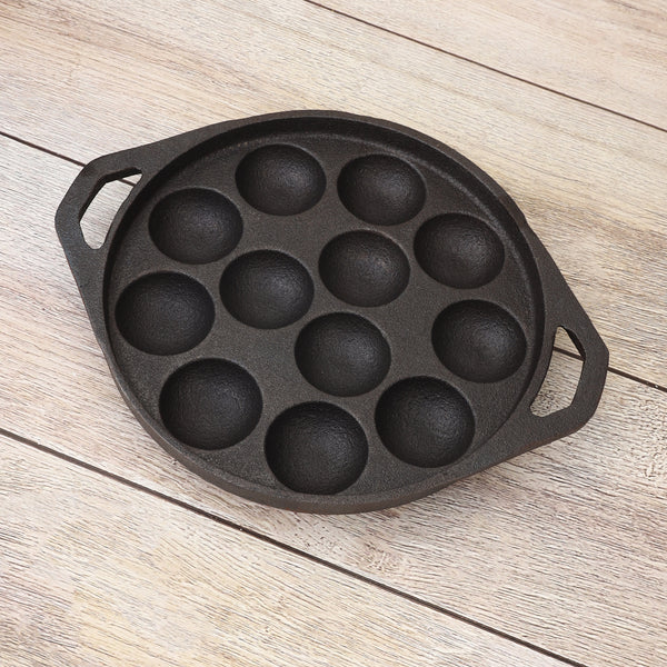 Pre-Seasoned Cast iron Paniyaram Pan – Chemical-Free, Traditional Cooking, Long-Lasting Build