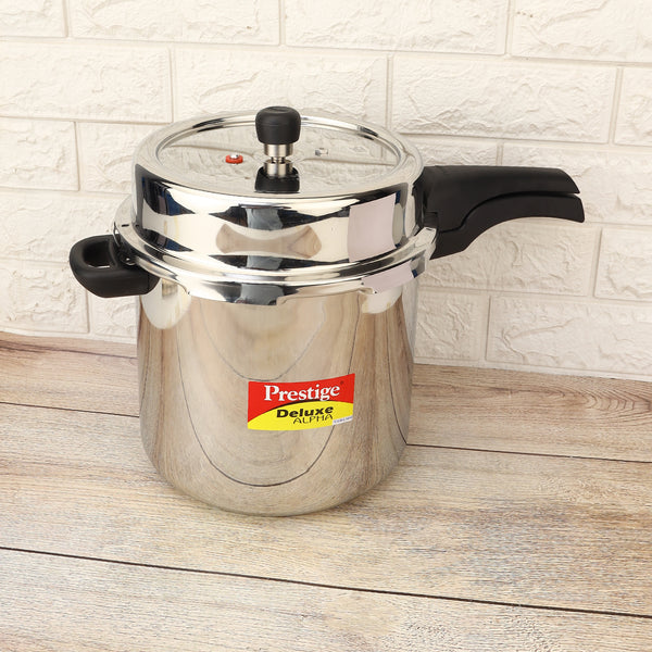 Premium Stainless Steel Cooker Deluxe Plus | Rust-Free, Toxin-Free, Mirror Finish, Gas & Induction Friendly