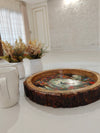 Peacock Printed Tray 10"