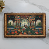 Peacock Rectangle Wooden Tray|Resin|10*7inch|14*10inch